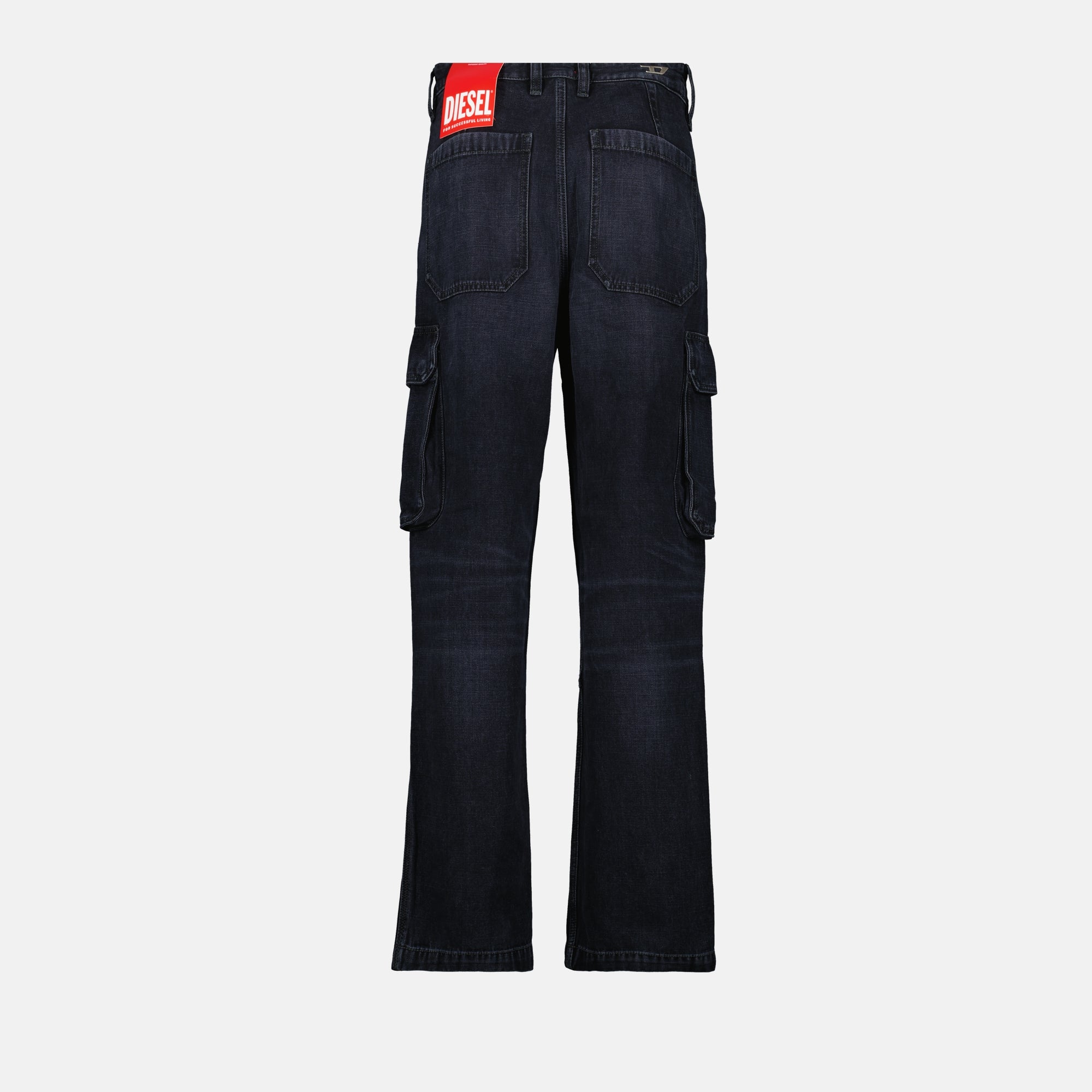 Pantalons Jean Cargo en denim Diesel Noir Homme