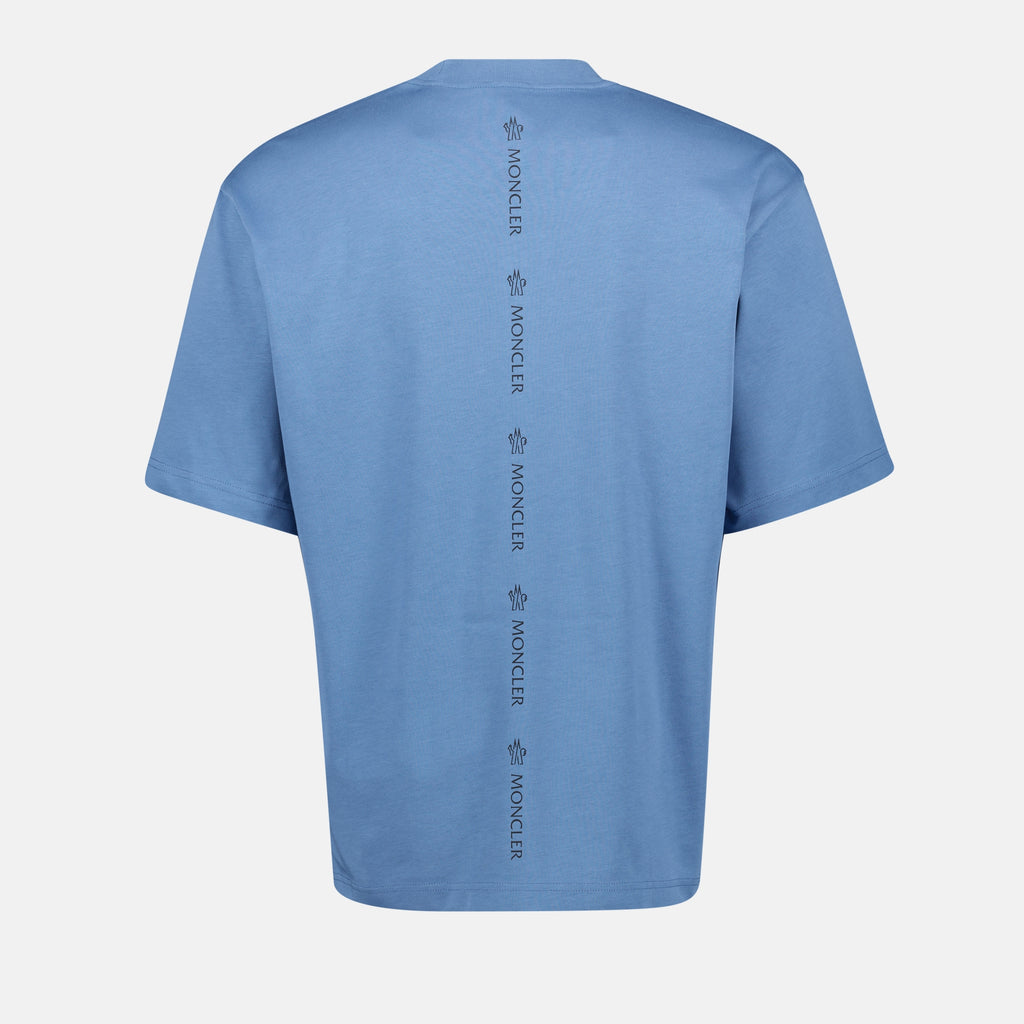 T-shirts T-shirt logo Moncler Bleu Homme