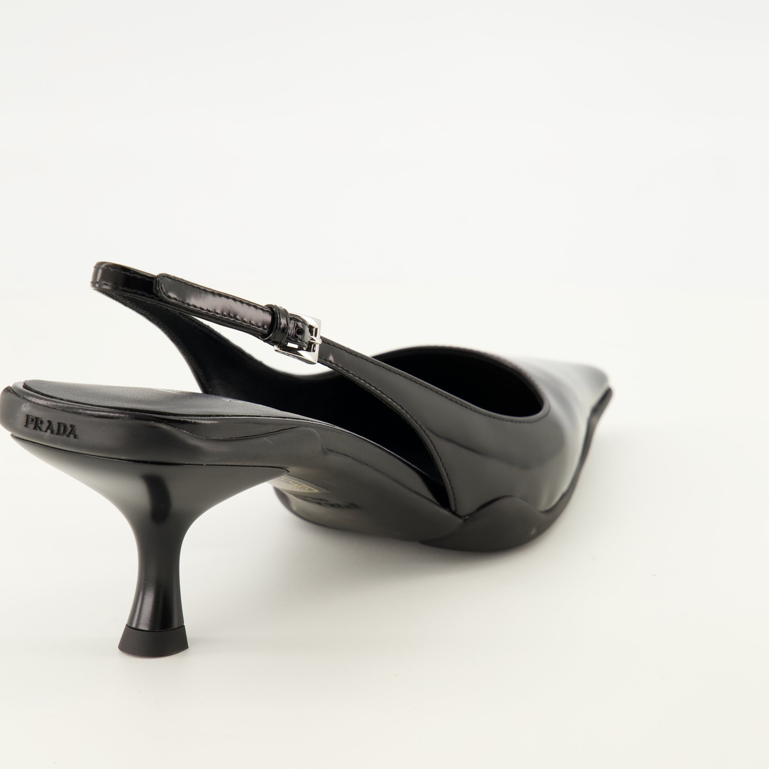 Escarpins Schwarze Leder-Pumps Prada Noir Femme