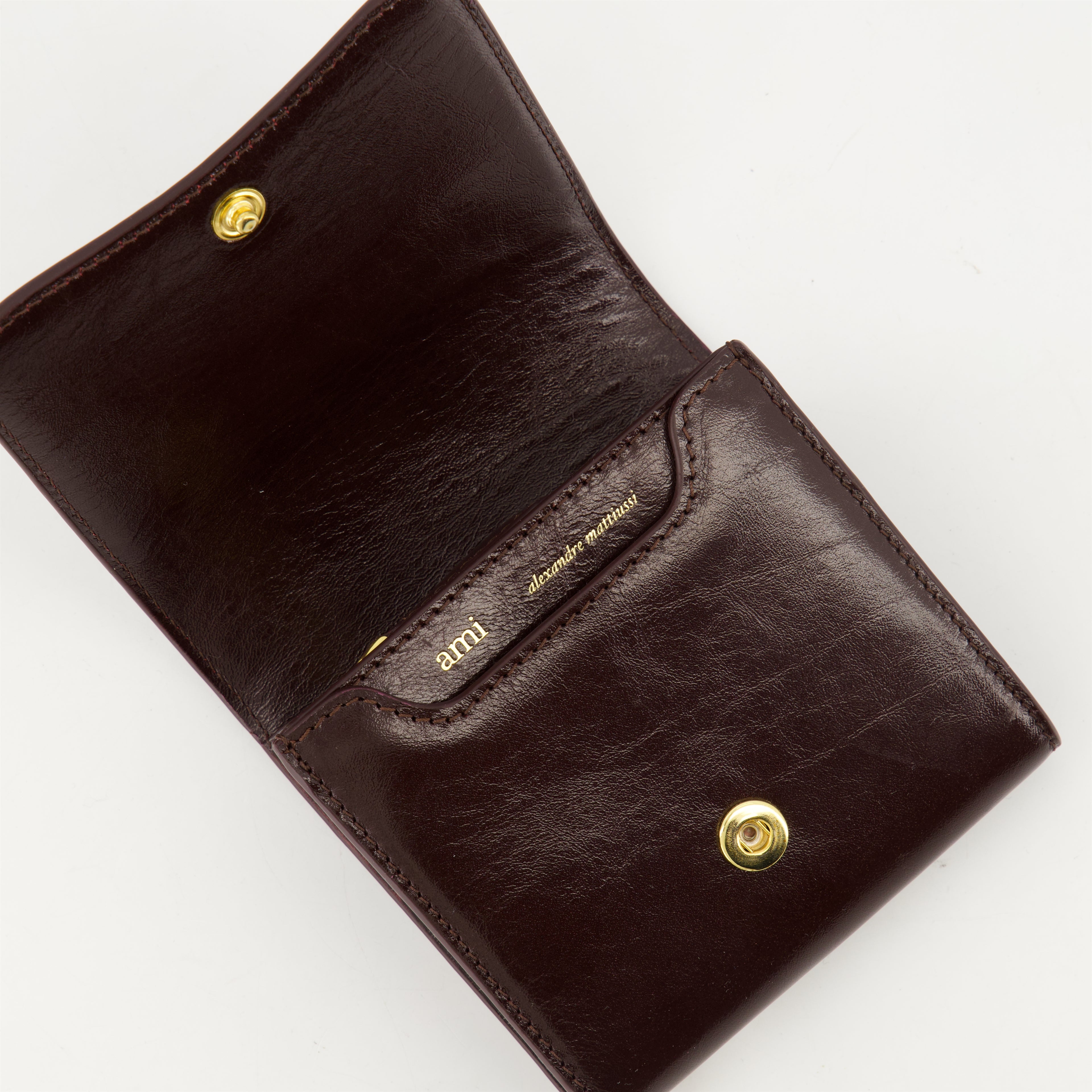 Small leather goods Portefeuille en cuir Paris Paris Ami PARIS Bordeaux Unisex