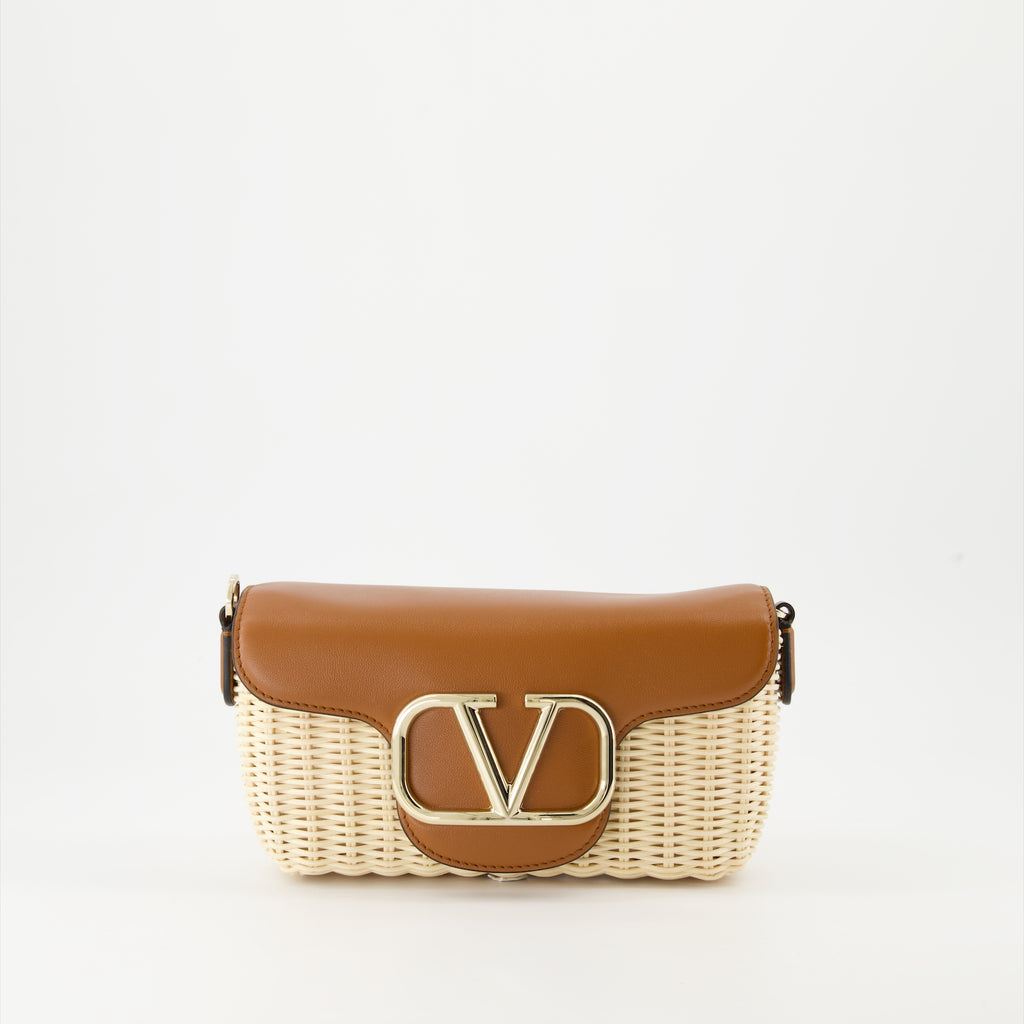 Handtaschen und schultertaschen Sac Locò en paille tressée Valentino Garavani Beige Femme