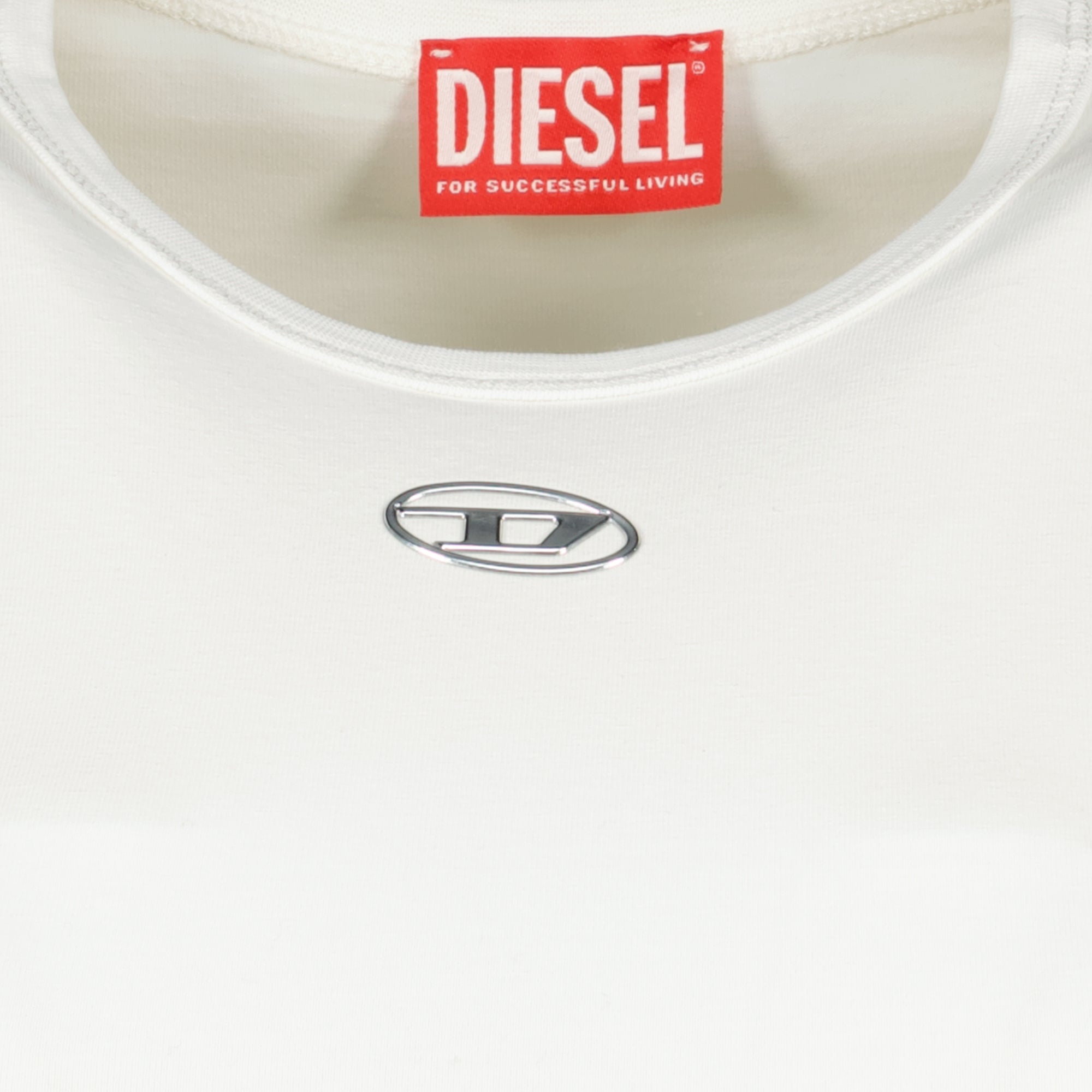 Image de l'article T-shirt T-Uncutieslong-Od blanc de la marque Diesel pour Femme - Saison Printemps-Été 2026 - Vue détaillée_1