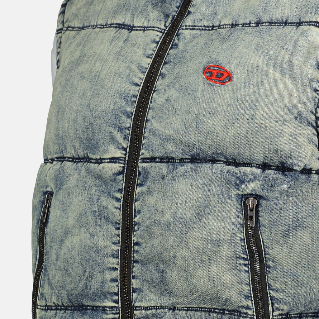 Vestes Doudoune W-Mons-SL sans manches Diesel Bleu Homme