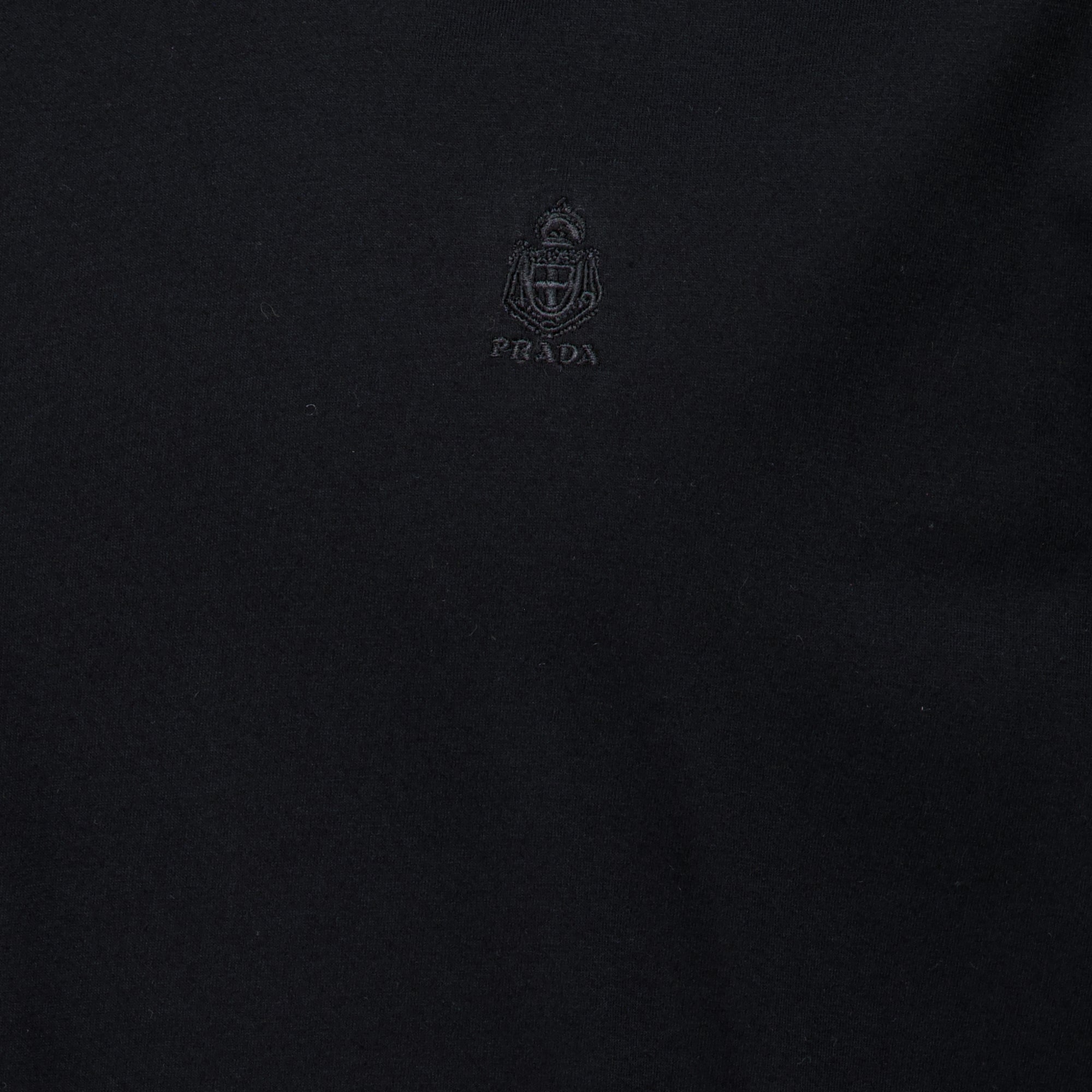 T-shirts T-shirt brodé noir Prada Noir Homme