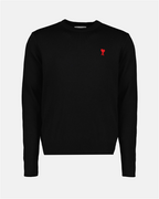 Maille Pull Ami de Coeur Ami PARIS Noir Homme