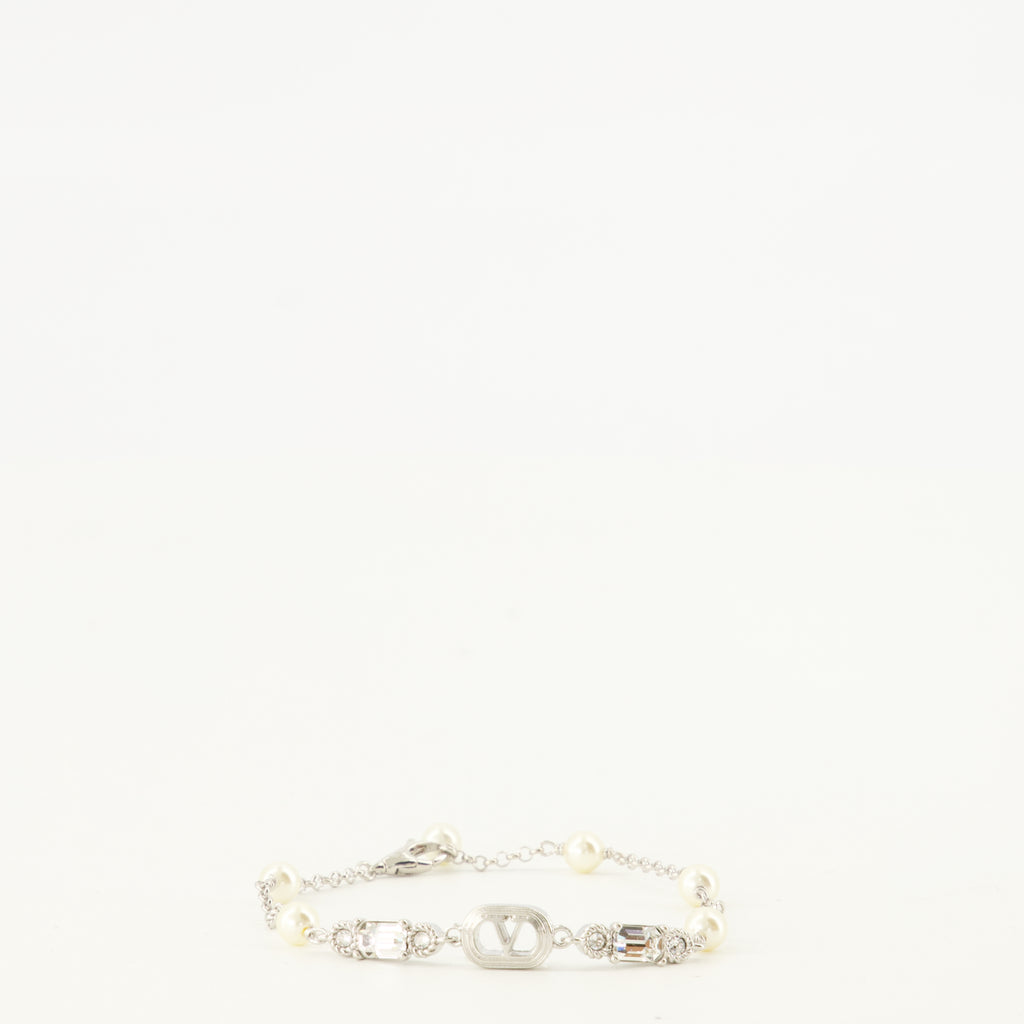 Bijoux Ovalette-Armband mit Perlen und Swarovski®-Kristallen Valentino Garavani Argenté Femme