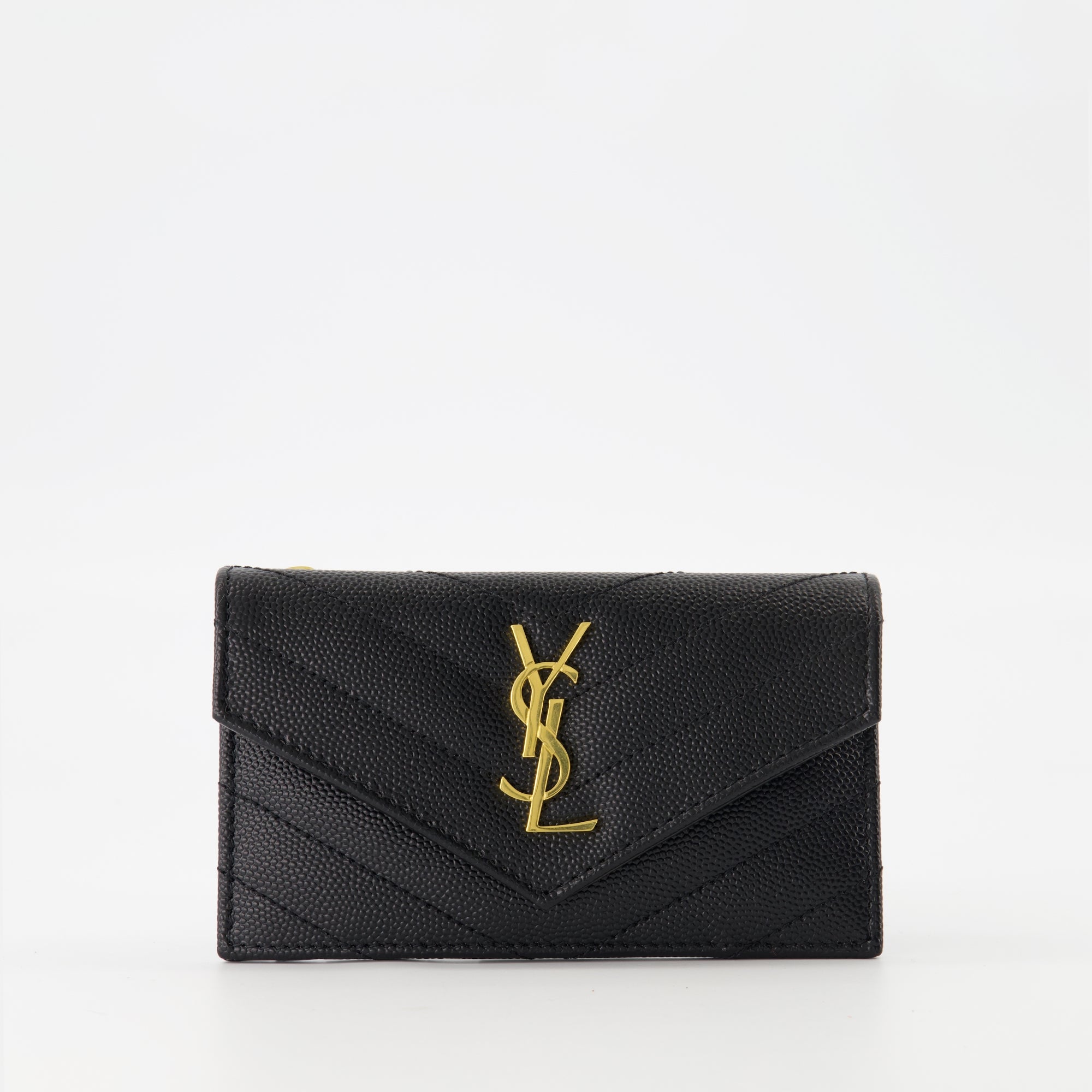 Small leather goods Cassandre Fragments Card Holder Saint Laurent Black Femme