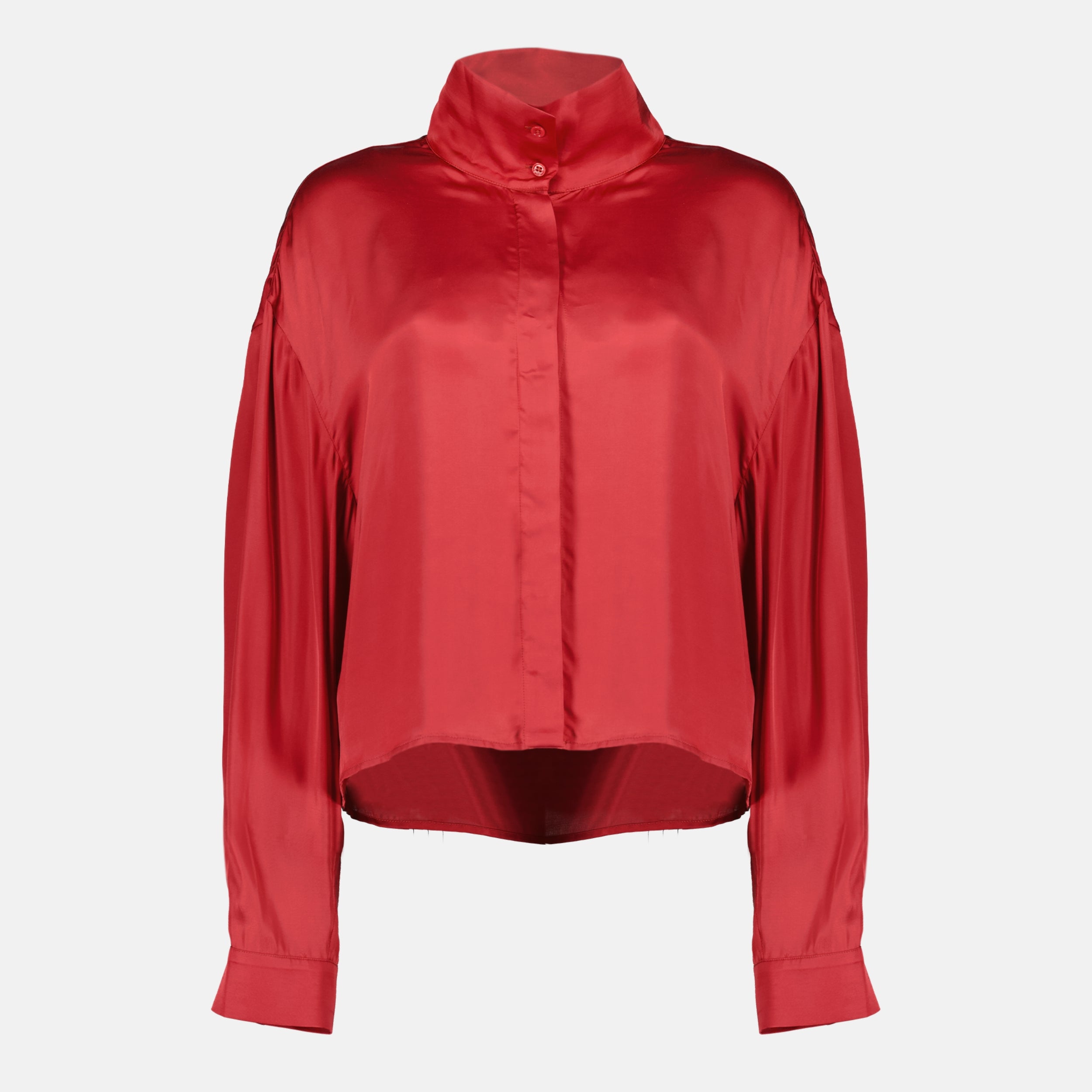 Chemises Chemise fluide à effet satiné rouge Iro Rouge Femme