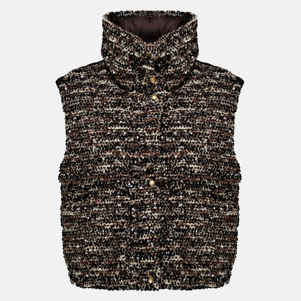 Manteaux Doudoune 2 en 1 Poetique à sequins Moncler Marron Femme