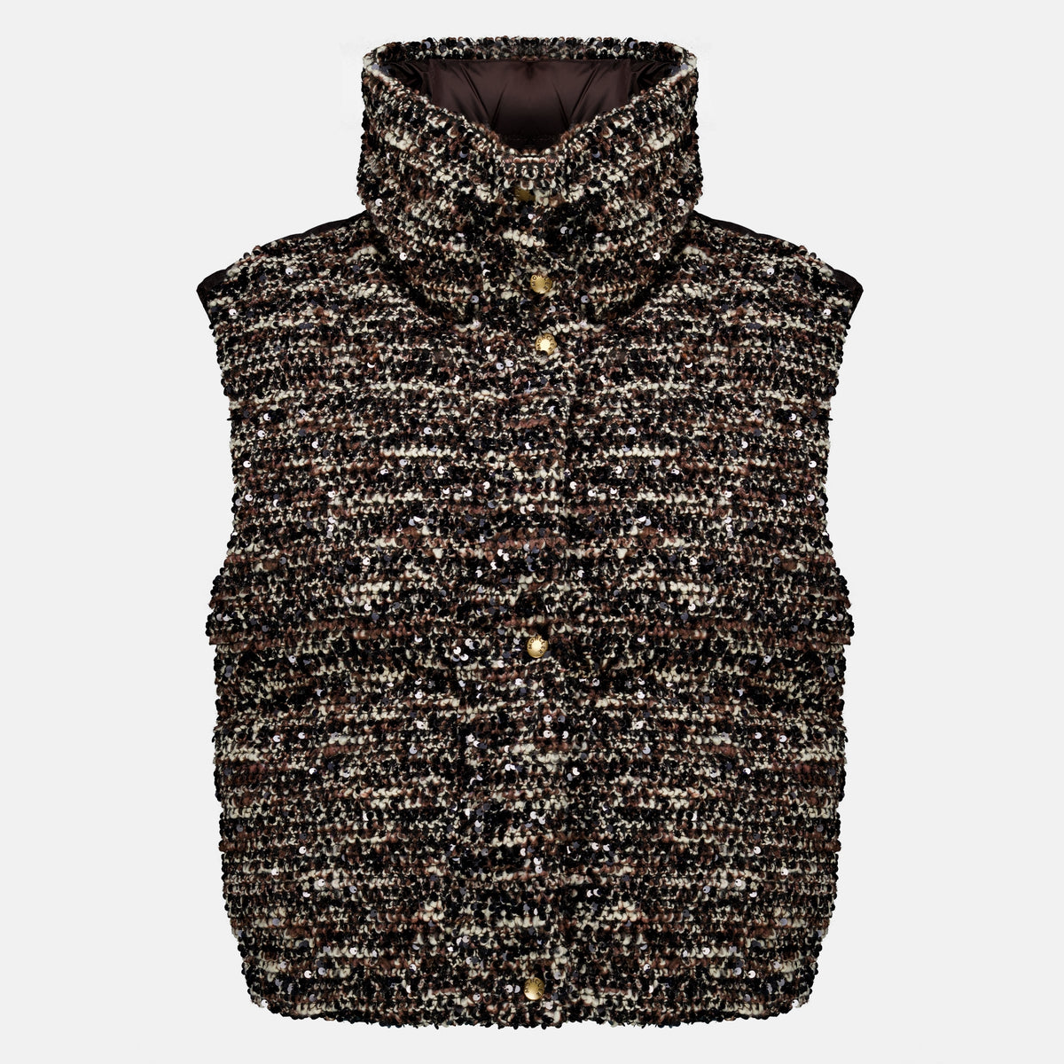 Manteaux Doudoune 2 en 1 Poetique à sequins Moncler Marron Femme