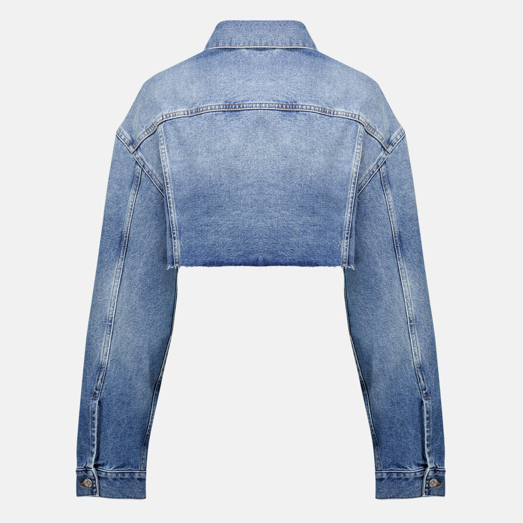 Vestes ショート ブルーデニムジャケット Miu Miu Bleu Femme