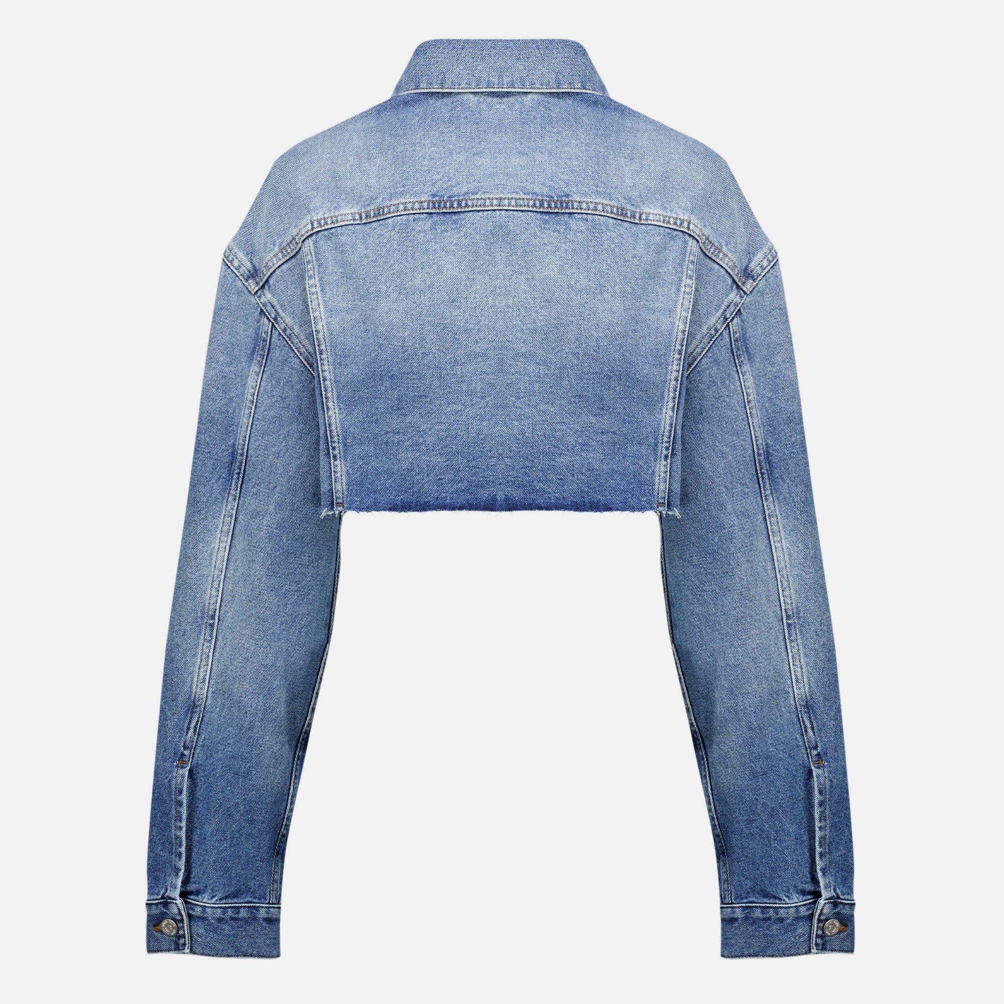 Vestes Veste en denim bleu courte Miu Miu Bleu Femme