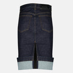 Image de l'article Jupe crayon Kendra en denim de la marque Khaite pour Femme - Saison Printemps-Été 2026 - Vue de Dos