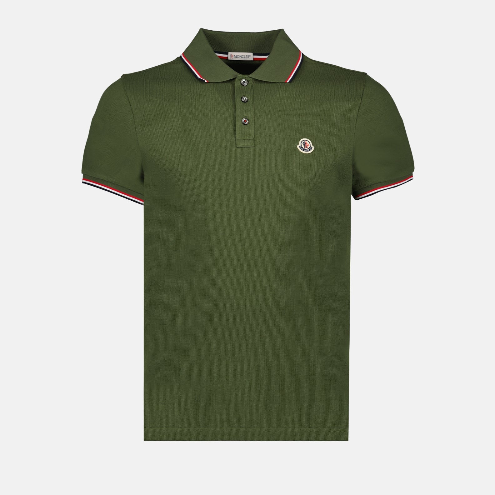 Polos Polo con Logo Moncler Caqui Homme