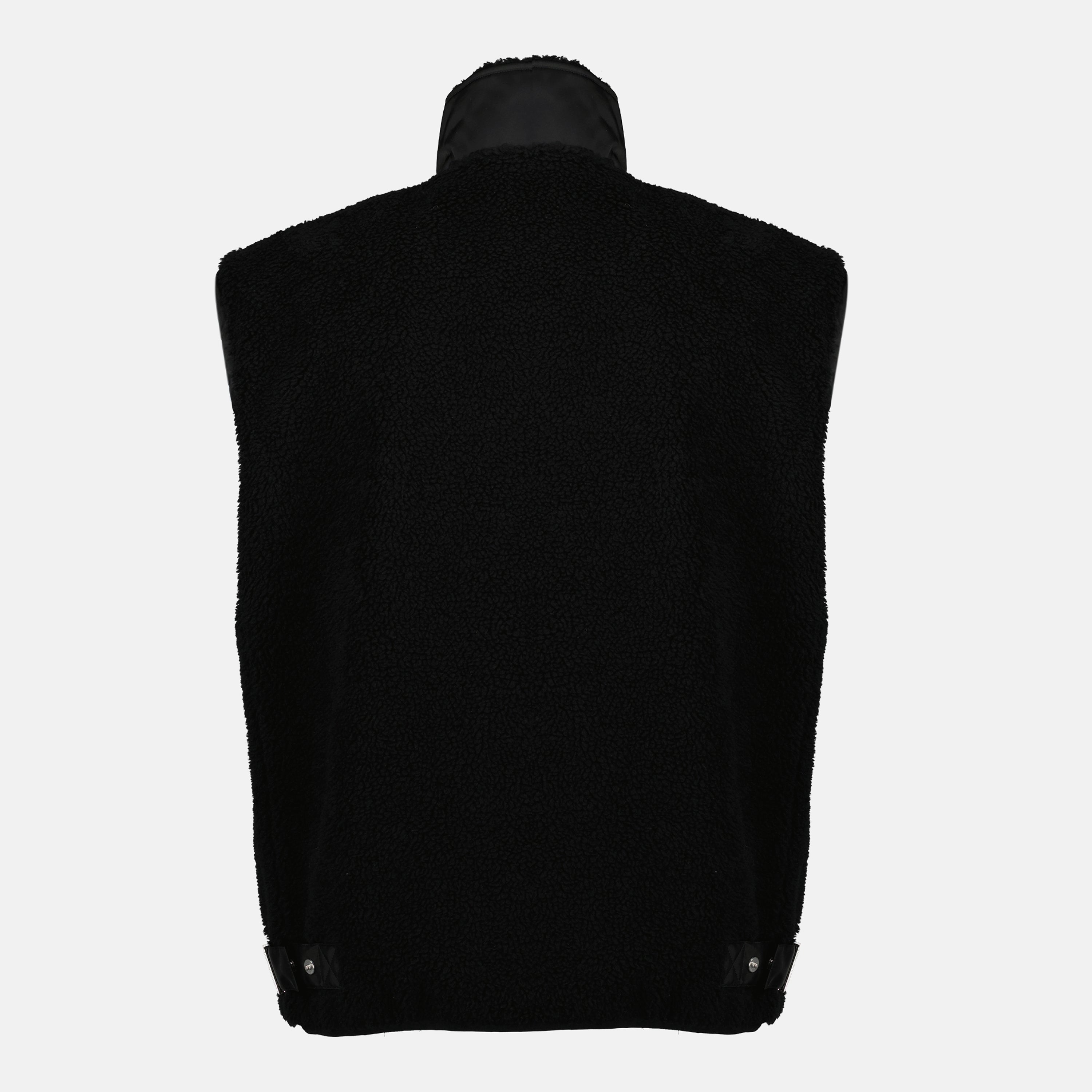 Image of the item Black teddy sleeveless jacket by Fendi for Men - Spring-Summer 2026 - Back View