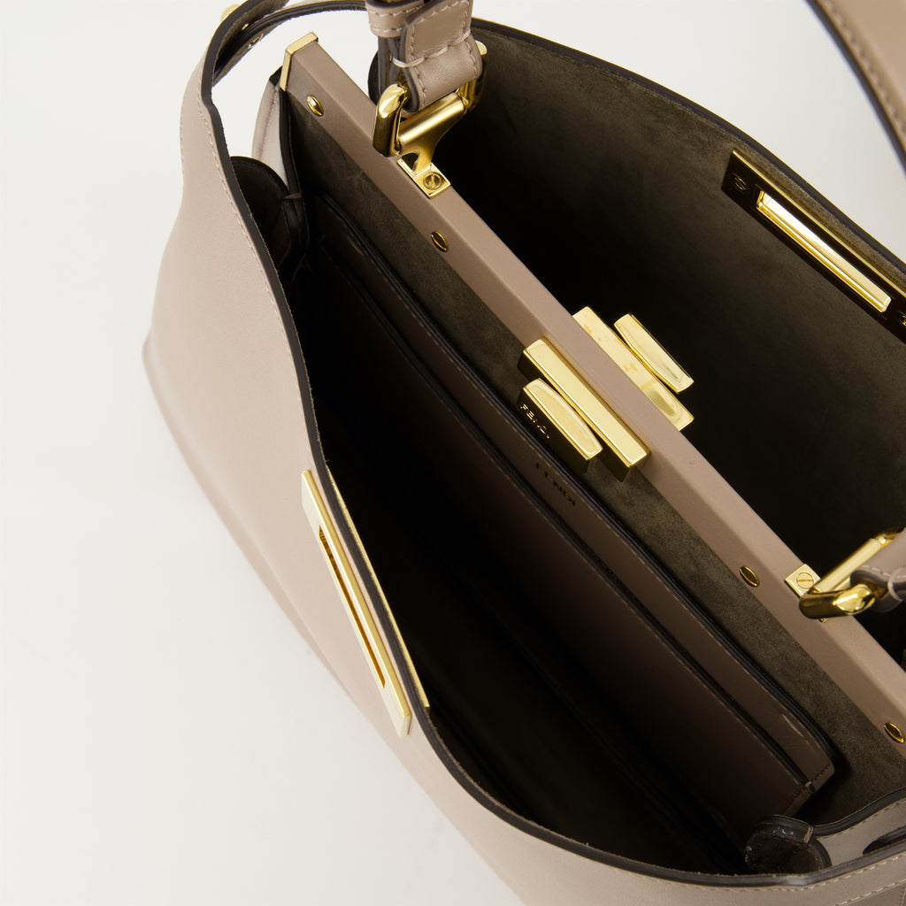 Bolsos de mano y al hombro Bolso Peekaboo Soft Medium Fendi Beige Femme
