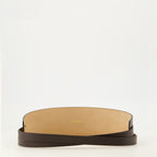 Ceintures Cinturón de Cuero Marrón Max Mara Marron Femme