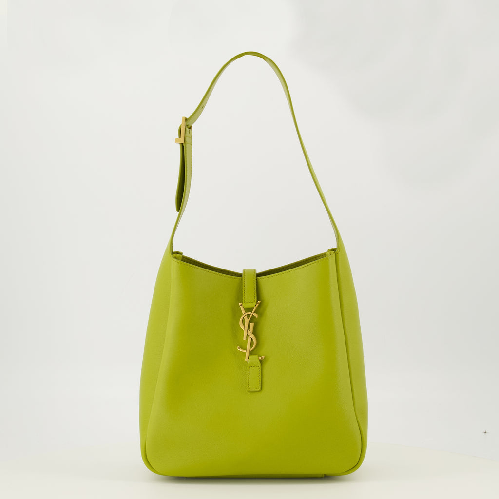 Imagen del artículo Bolso Le 5 à 7 pequeño de cuero verde de la marca Saint Laurent para mujer - Temporada Primavera-Verano 2026 - Vista Frontal