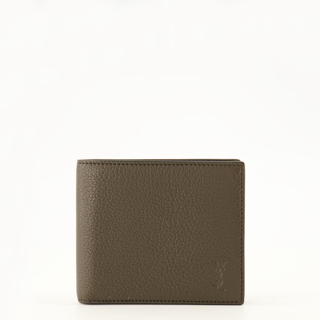 Petite maroquinerie Brown Flap Wallet Saint Laurent Marron Homme
