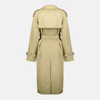 Bild des langen beigen Trenchcoats Castleford von Burberry für Frauen - Frühling-Sommer 2026 - Rückansicht