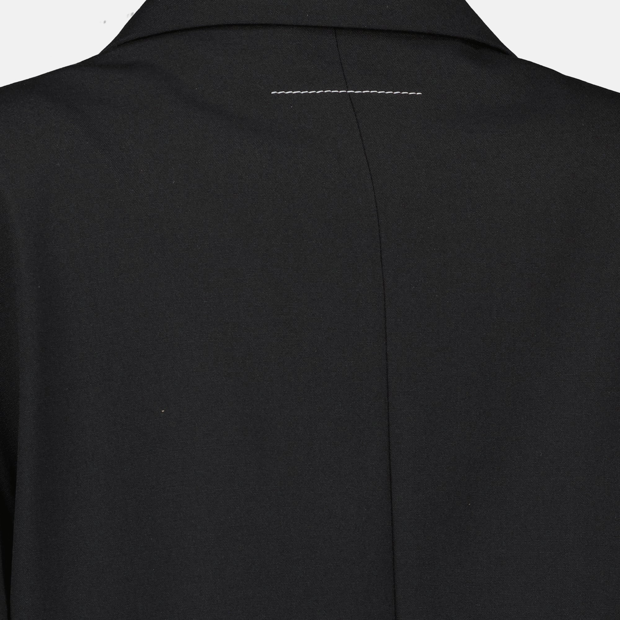 Image de l'article Blazer en laine noir de la marque Mm6 pour Femme - Saison Printemps-Été 2026 - Vue détaillée_2