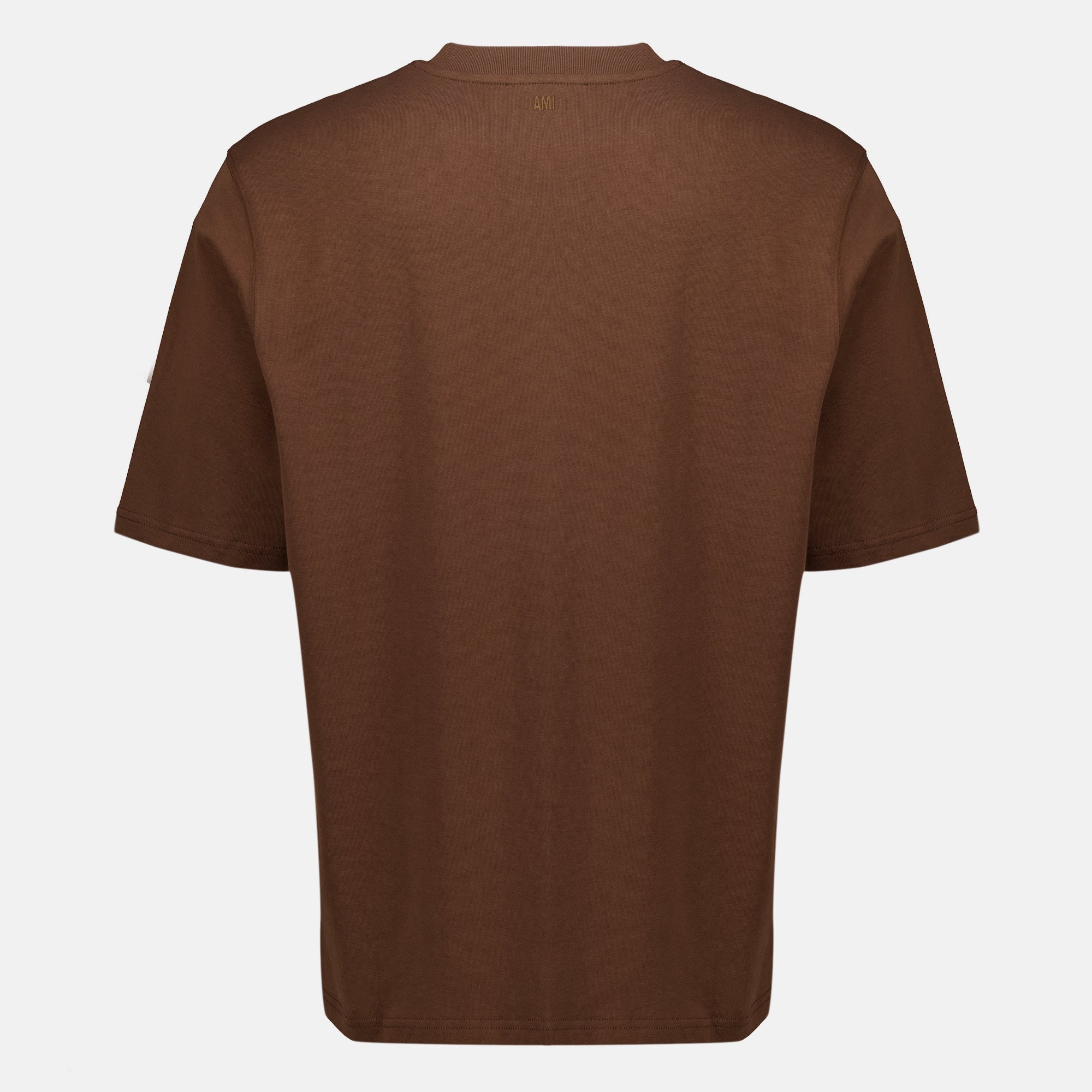 T-shirts T-shirt marron en coton Ami PARIS Marron Unisexe