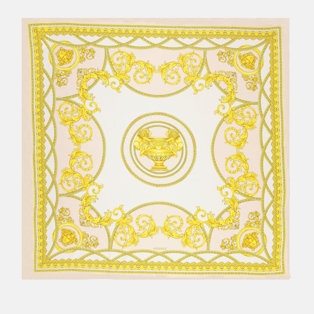Écharpes, foulards et gants Foulard La Coupe des Dieux Versace Doré Femme