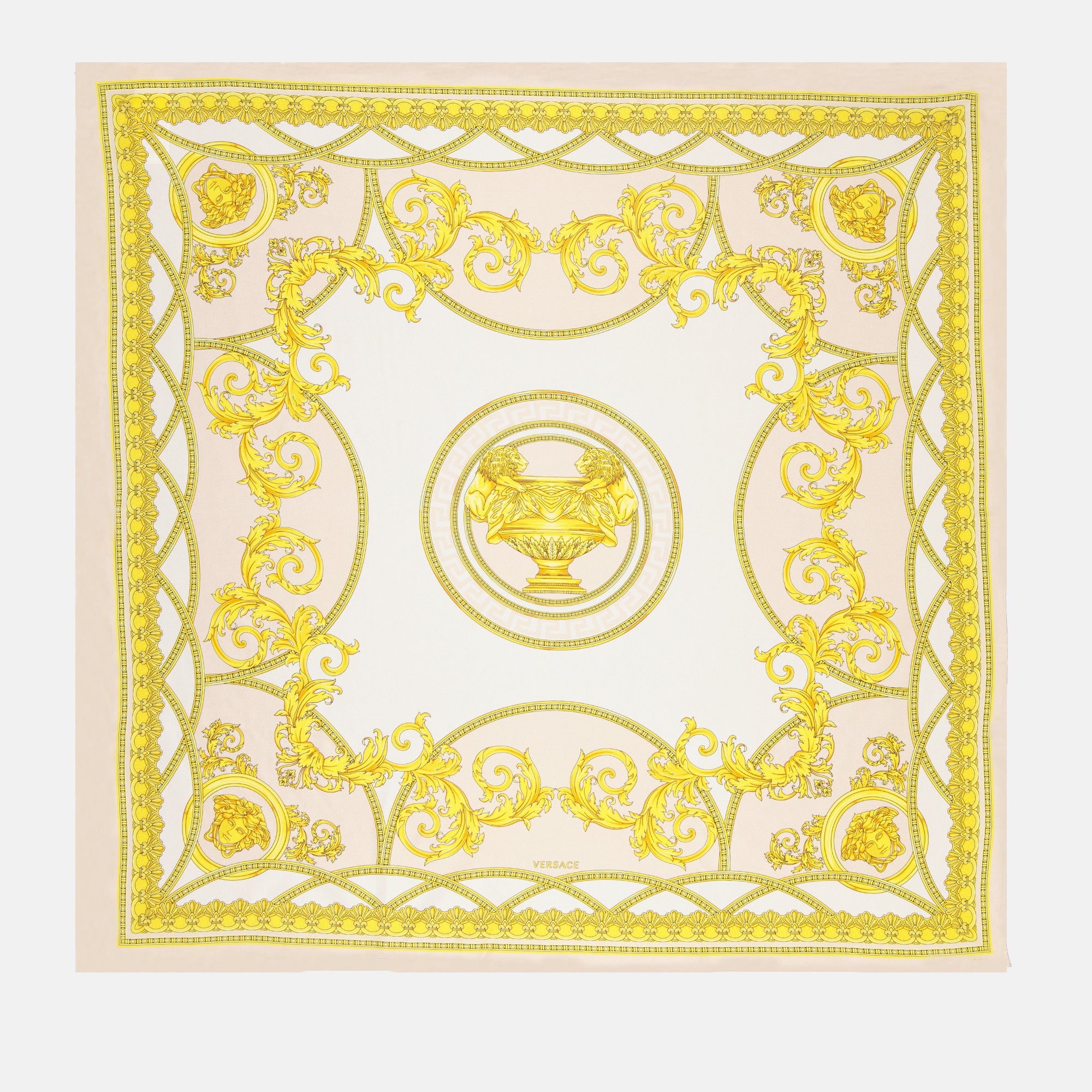Écharpes, foulards et gants Foulard La Coupe des Dieux Versace Doré Femme