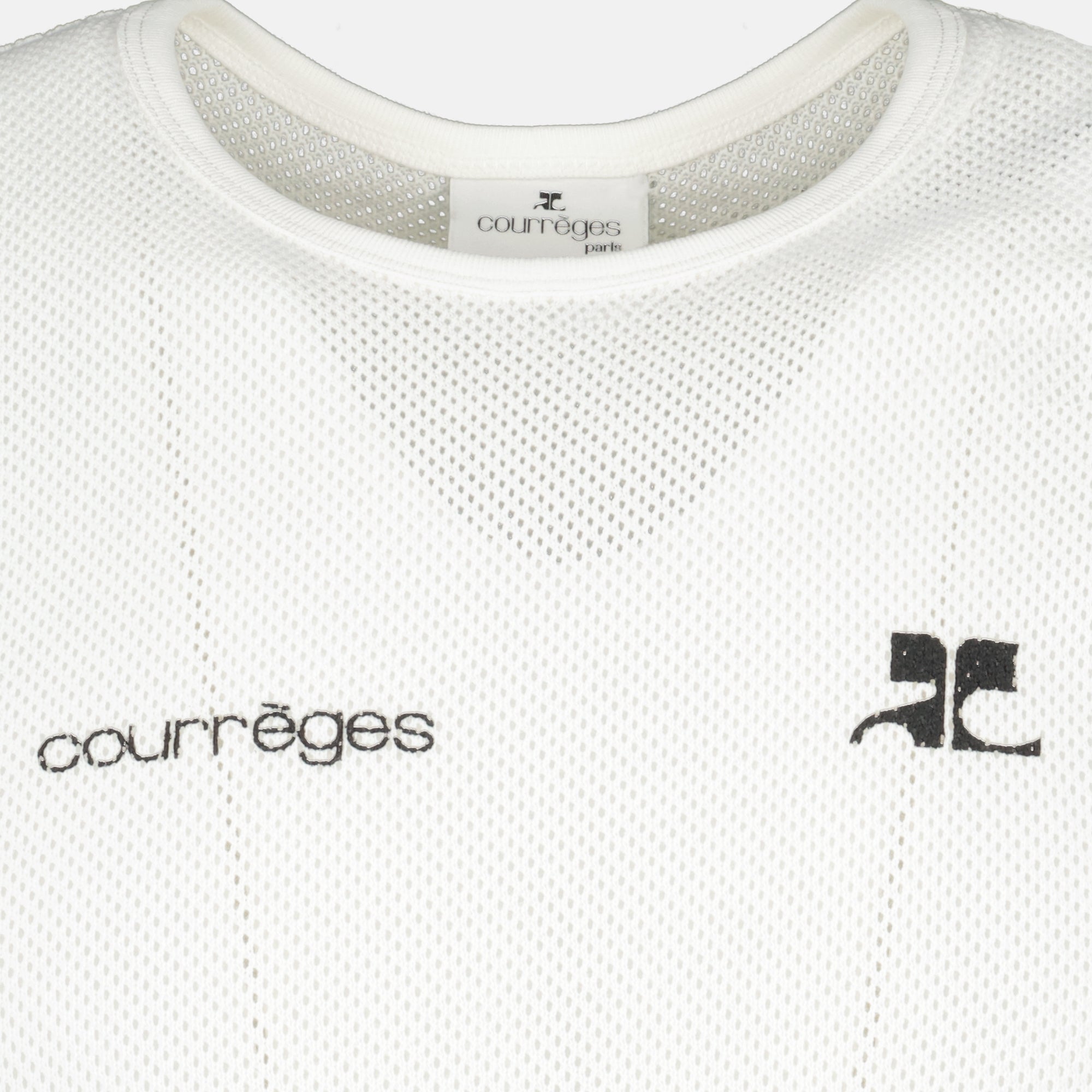 Image de l'article Débardeur en mesh blanc de la marque Courrèges pour Homme - Saison Printemps-Été 2026 - Vue détaillée_1