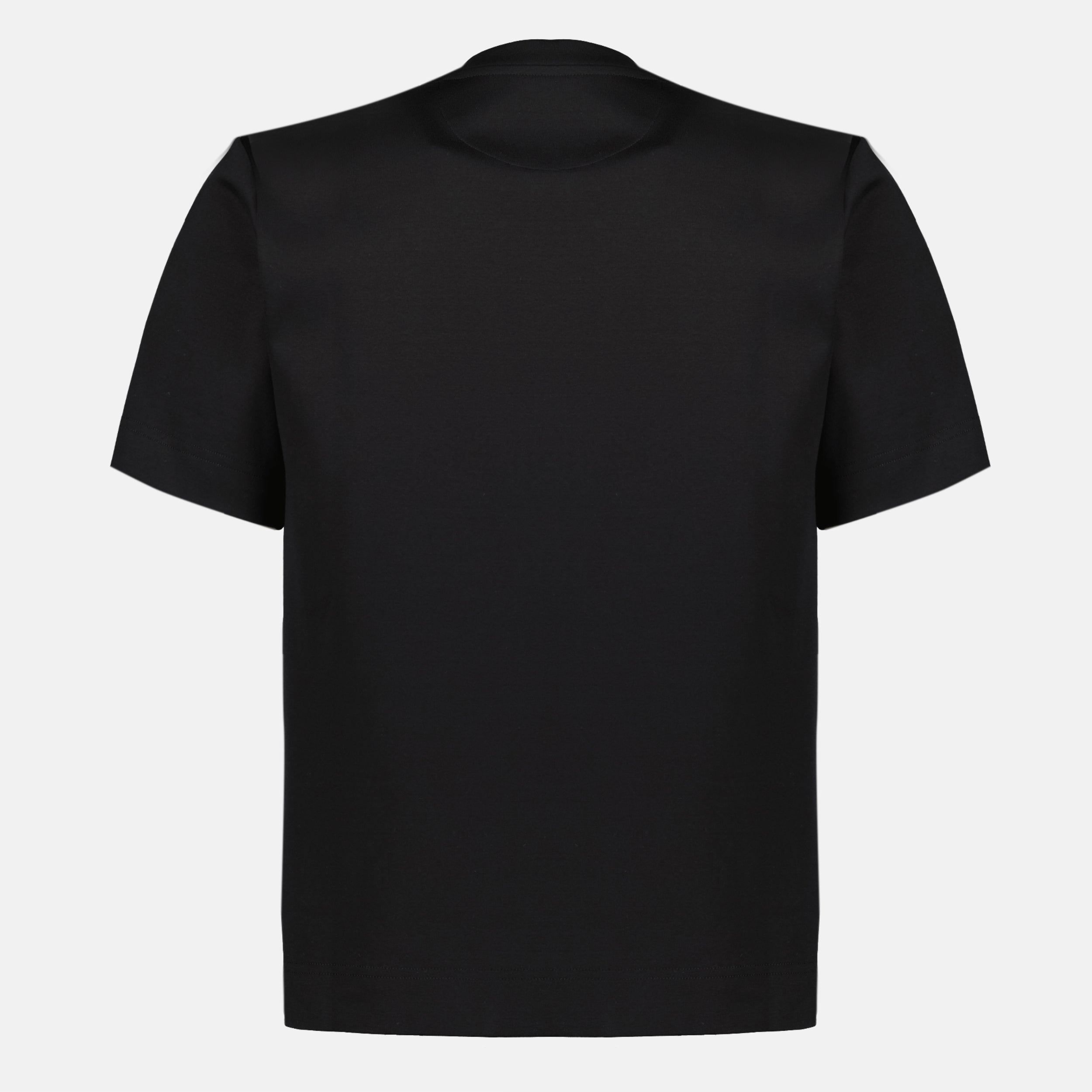 T-shirts Black Printed Cotton T-Shirt Fendi Noir Homme