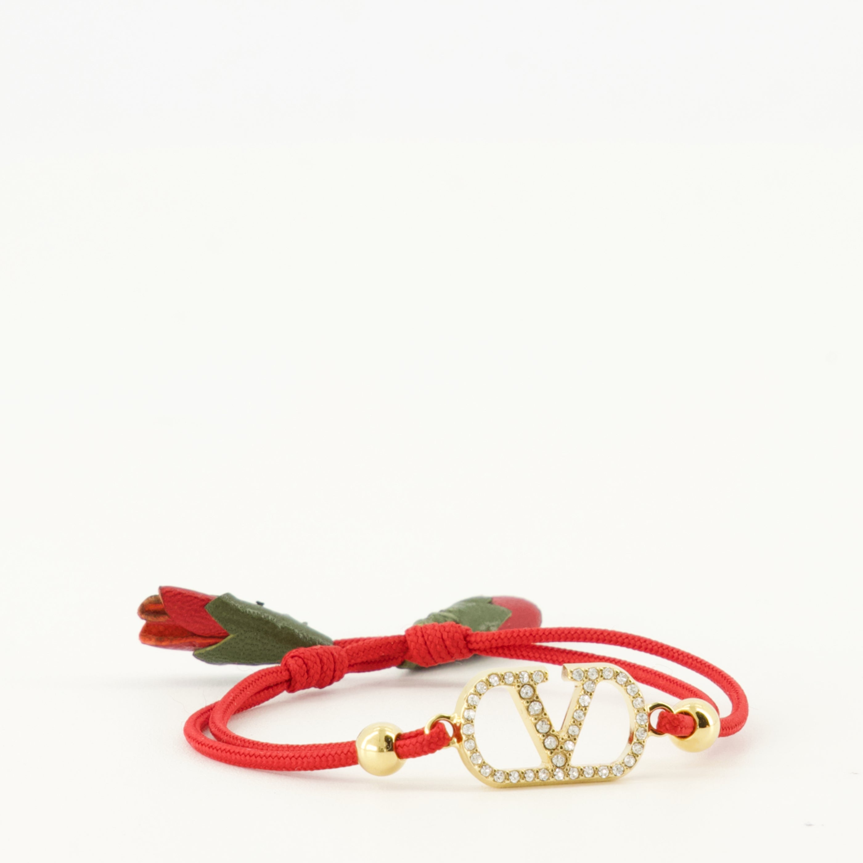 Image de l'article Bracelet Vlogo avec cordon rouge de la marque Valentino Garavani pour Femme - Saison Printemps-Été 2026 - Vue détaillée_2