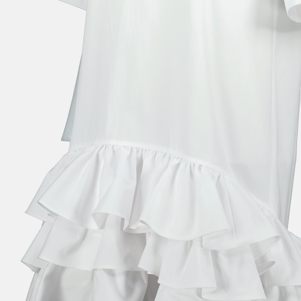 Robes Robe à volants Moschino Blanc Femme