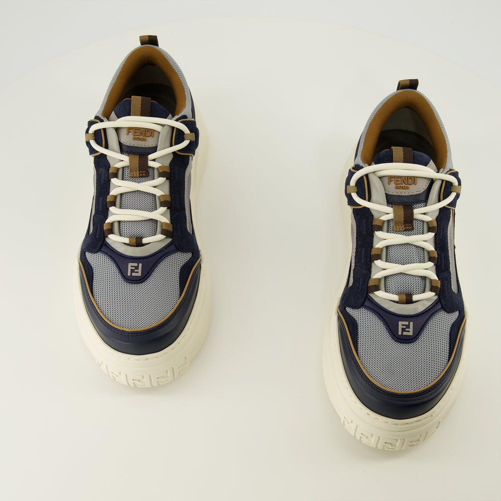 Baskets Baskets Fendi Force bleu marine Fendi Bleu foncé Homme