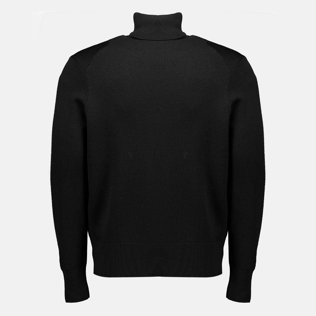 Maille Pull col roulé AMI de coeur noir en laine Ami PARIS Noir Homme