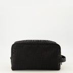 Pochettes Borsa da Toilette Medium FF in Nylon Nero Fendi Noir Homme