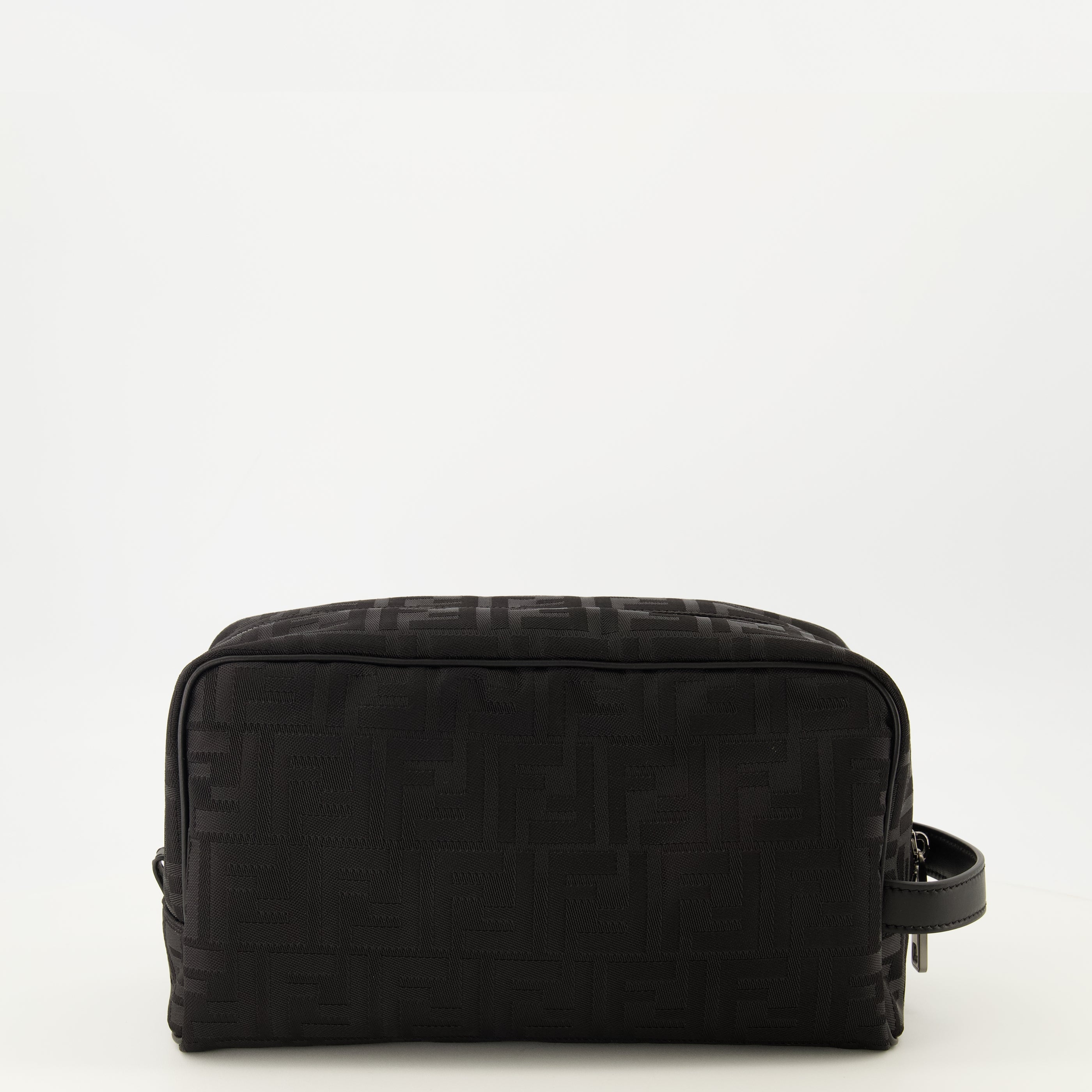 Pochettes Medium FF Schwarze Nylon Kulturbeutel Fendi Noir Homme
