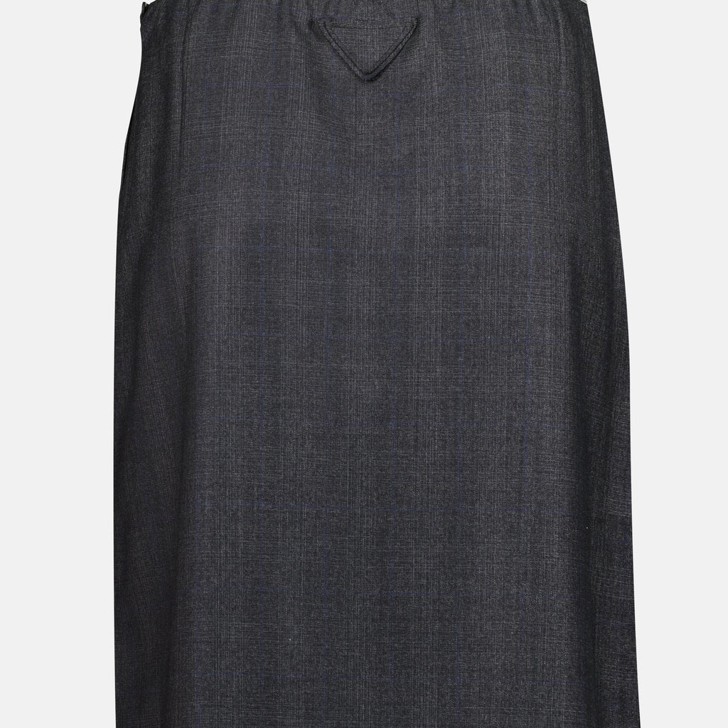 Saias Saia de Lã Prada Cinza Femme