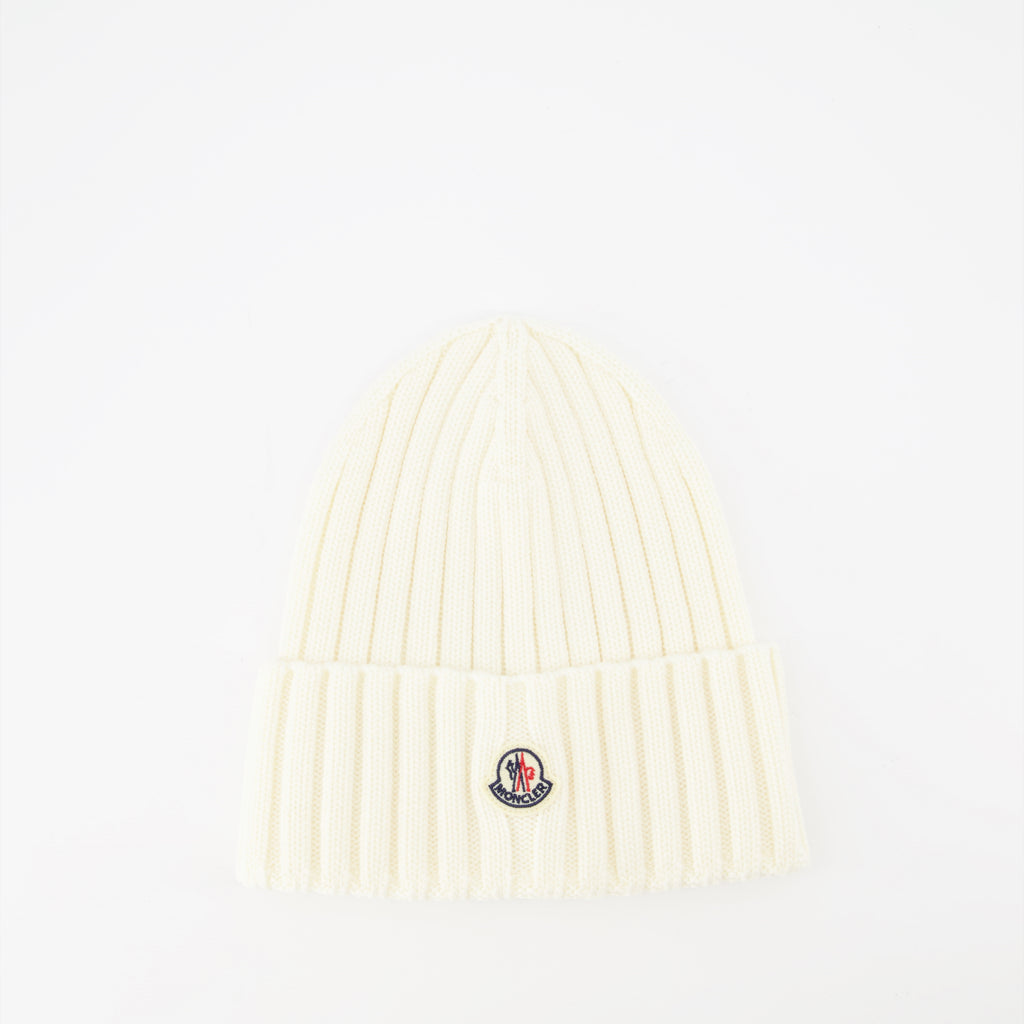Hats, caps and beanies Logo Beanie Moncler White Femme