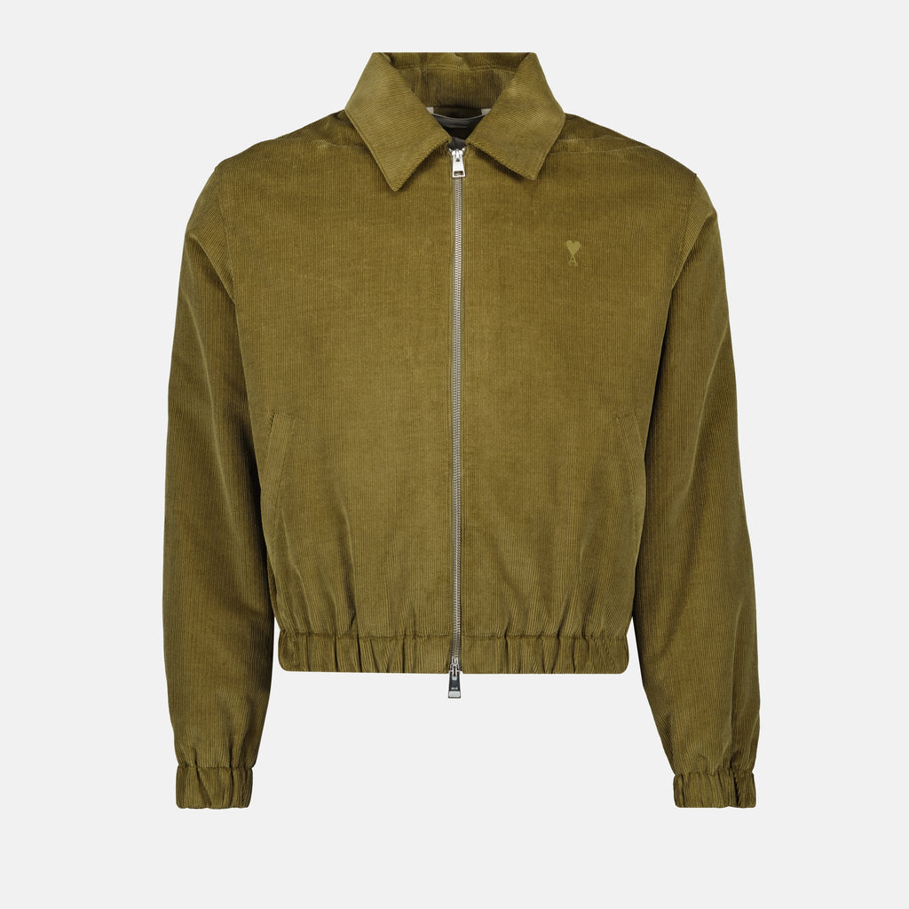 Imagen de la chaqueta con cremallera Ami de coeur de la marca Ami PARIS para Hombre - Temporada Otoño-Invierno 2025 - Vista Frontal