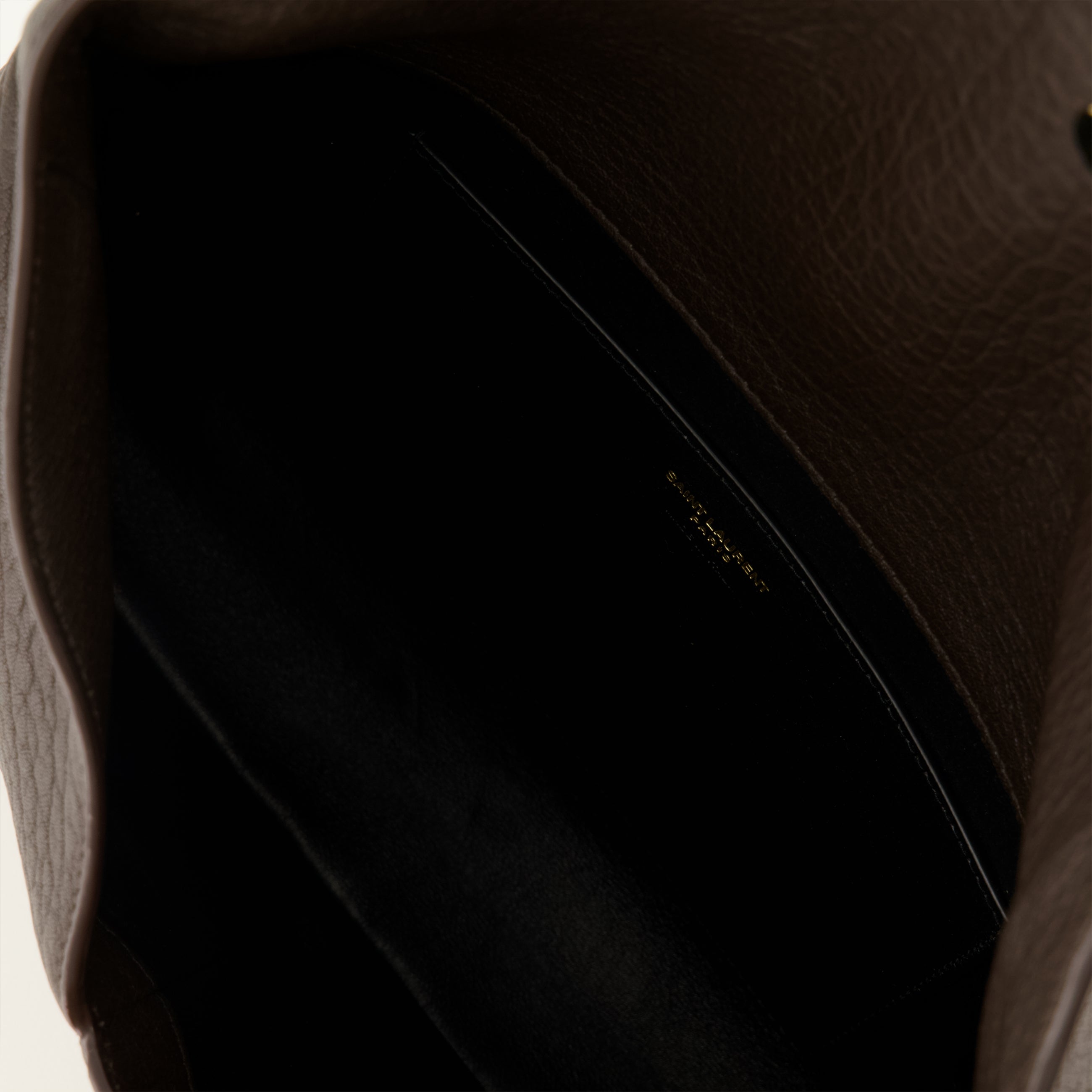 Pochettes Cassandre Clutch in Brown Leather Saint Laurent Marron Femme