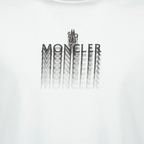 T-shirts T-shirt à logo délavé Moncler Blanc Homme
