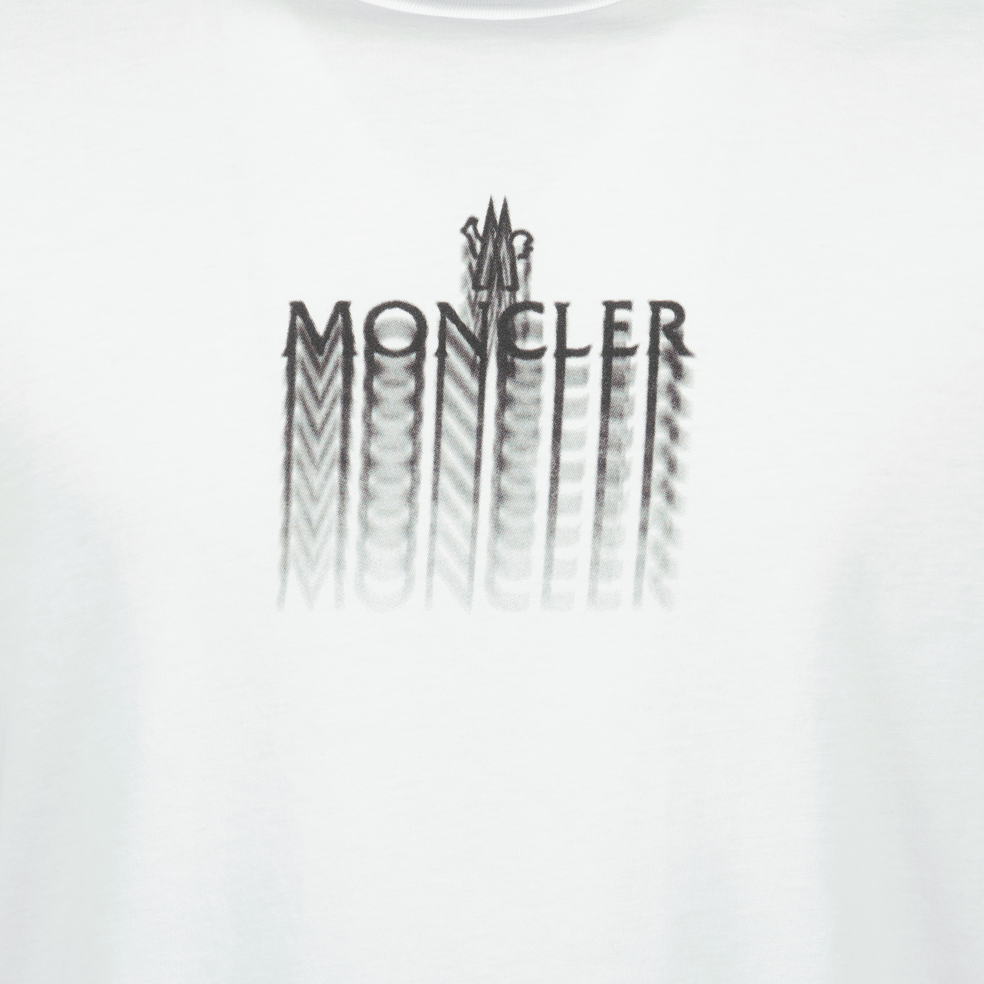 T-shirts T-shirt à logo délavé Moncler Blanc Homme