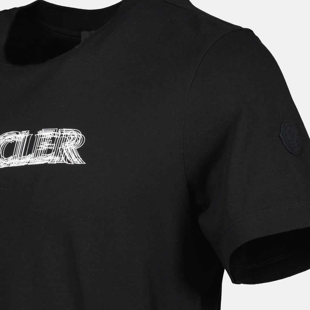 T-shirts T-shirt à logo flouté Moncler Noir Homme