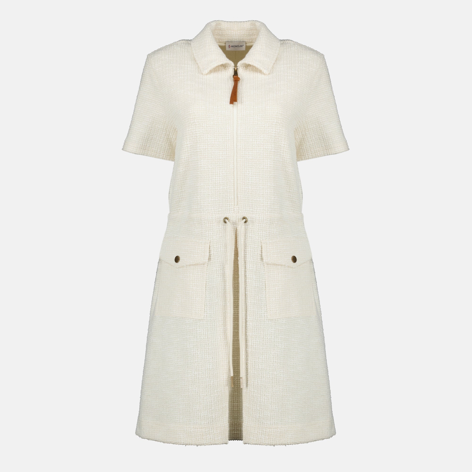 Image de l'article Robe mini beige de la marque Moncler pour Femme - Saison Printemps-Été 2026 - Vue de Face