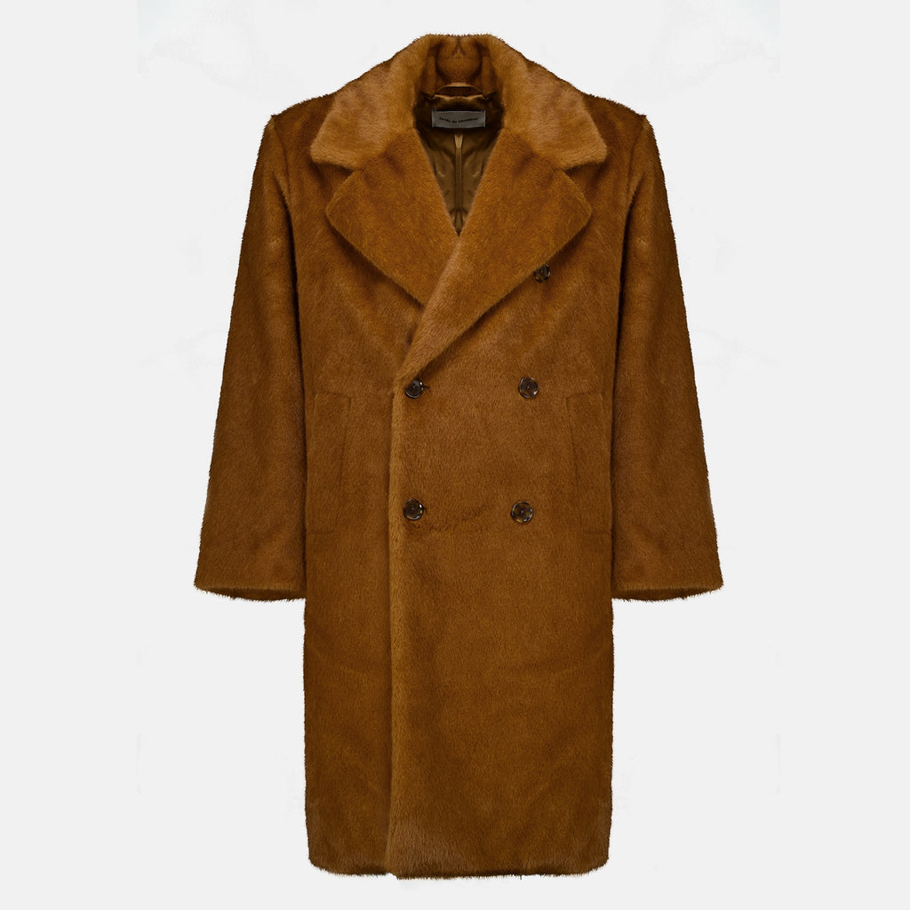 Manteaux 모조 털 코트 Drole De Monsieur Marron Homme