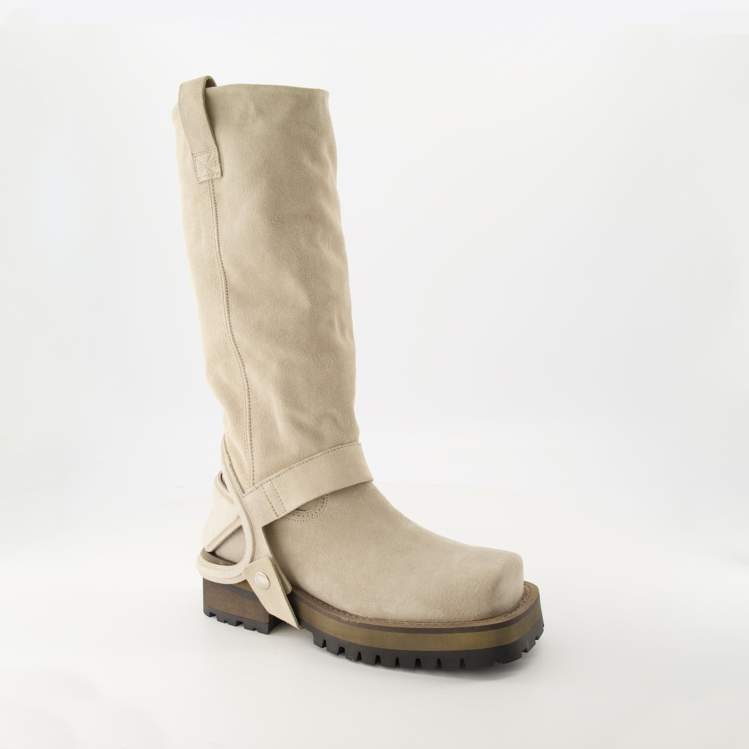 Boots Suede Western Boots Diesel Beige Femme