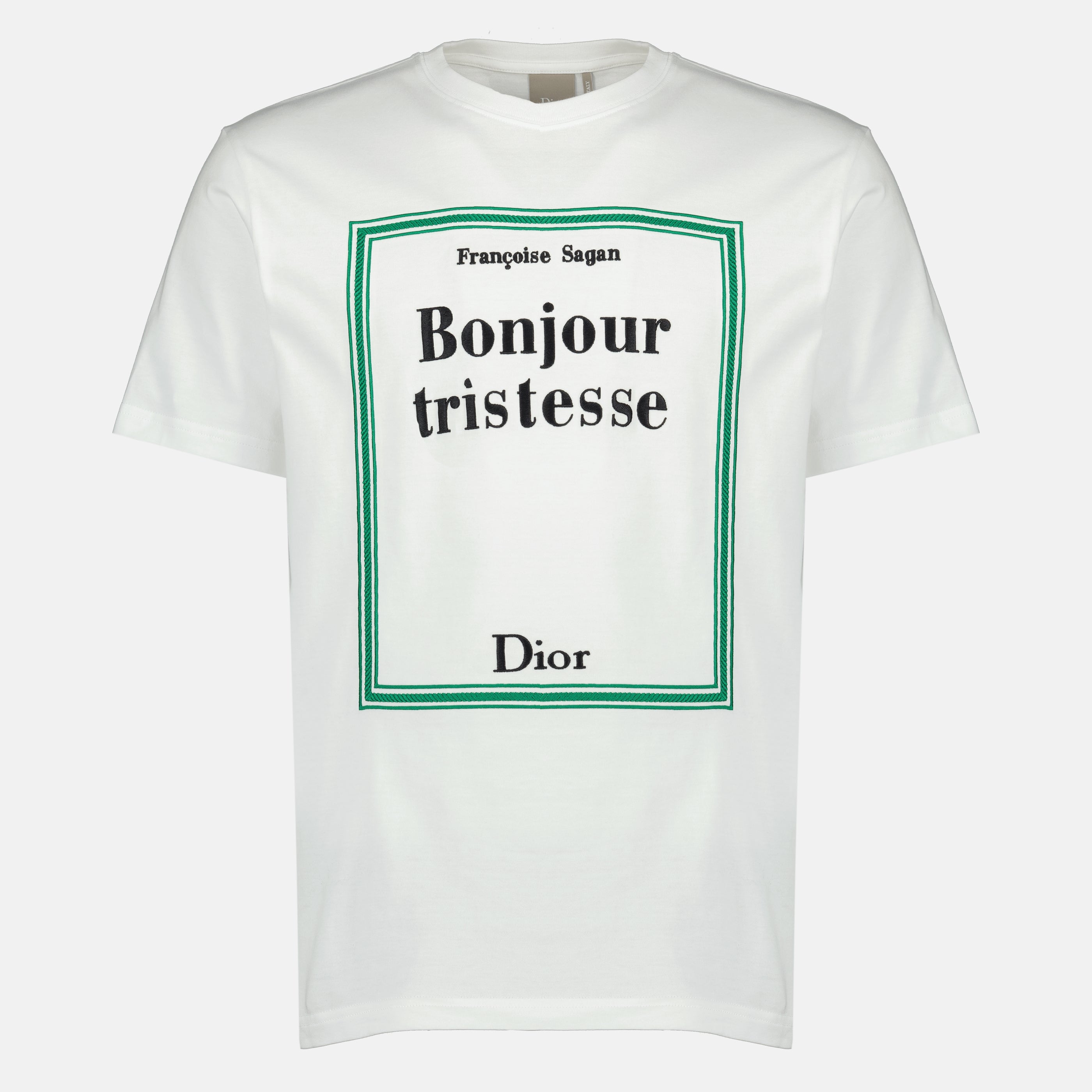 Bild des Artikels Weißes T-Shirt mit Buchcover-Stickerei aus Baumwolle von Dior für Herren - Frühjahr-Sommer 2026 - Vorderansicht