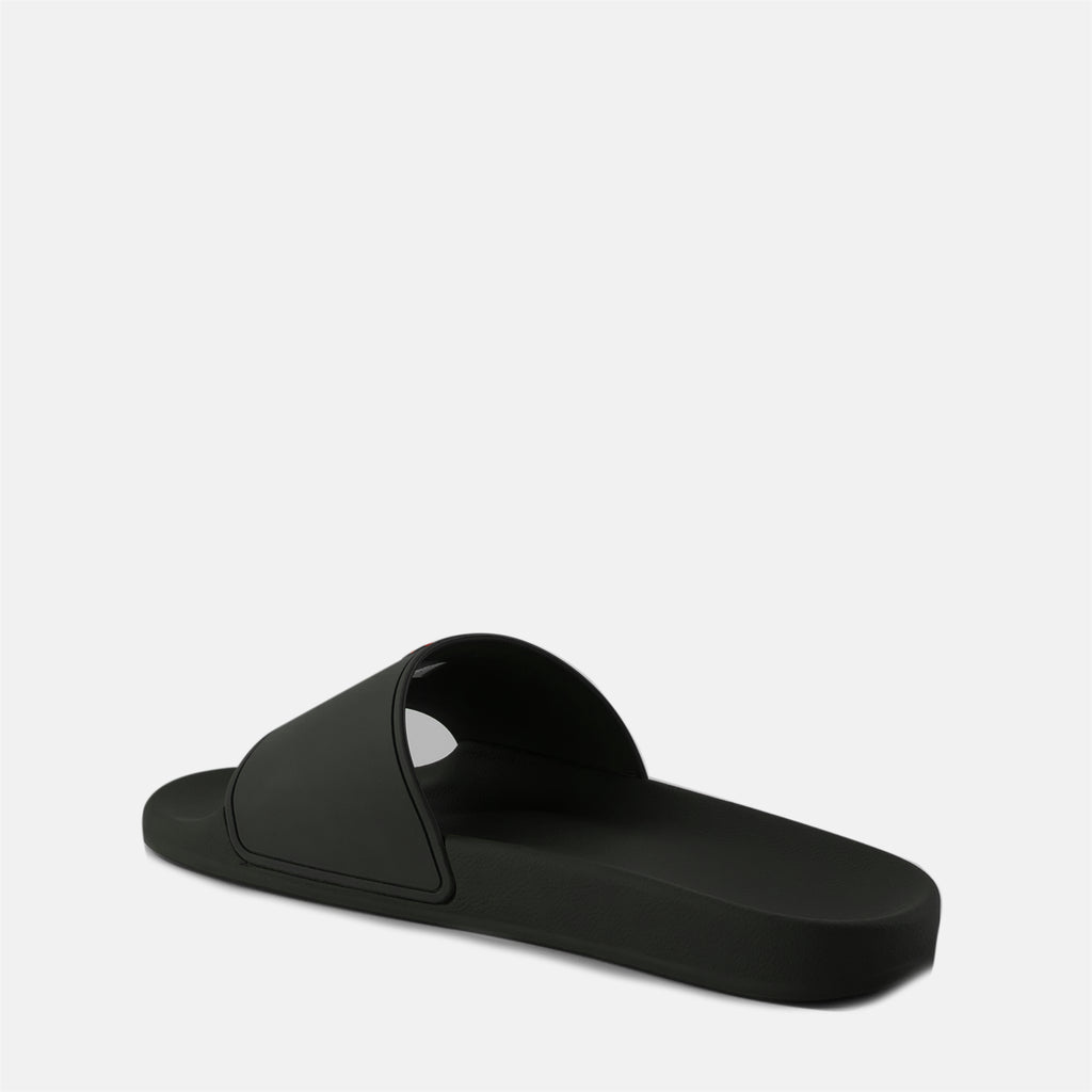 Imagen de las chanclas Sa-Swim negras de Diesel para Hombre - Temporada Primavera-Verano 2026 - Vista tres cuartos trasera derecha