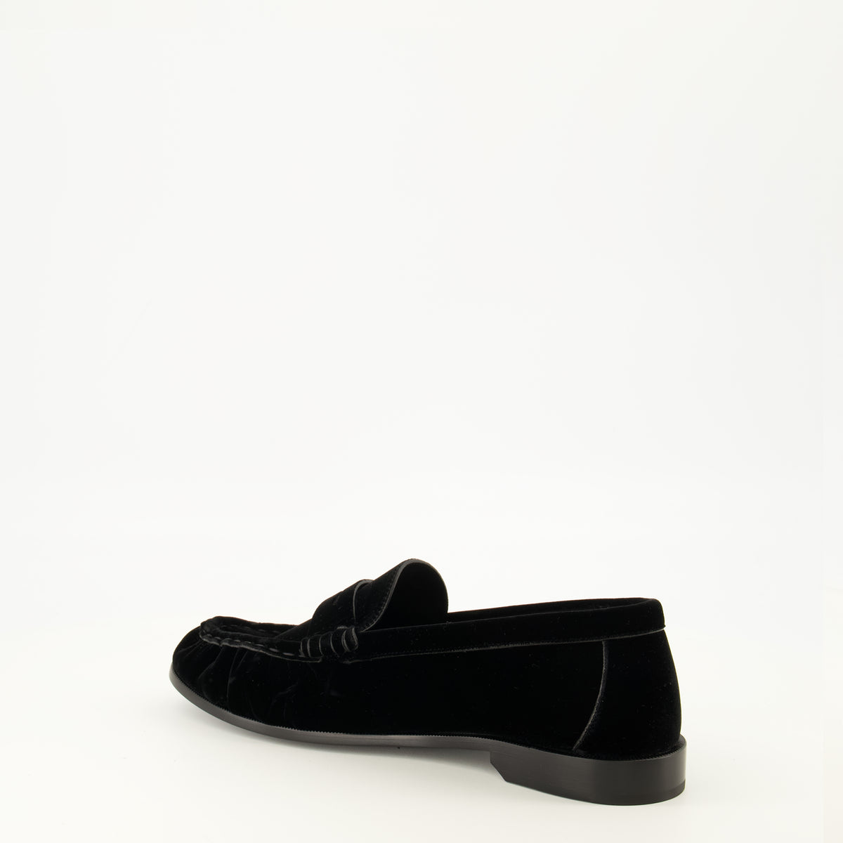 Mocassins Mocassino in Velluto Nero Saint Laurent Noir Homme