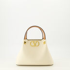 Image de l'article Mini sac cabas beige de la marque Valentino Garavani pour Femme - Saison Printemps-Été 2026 - Vue de Face